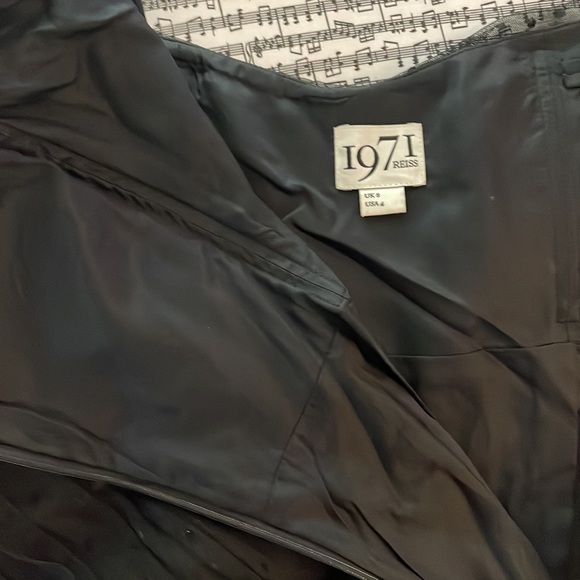 1971 Reid’s Strapless Rutched Black Minidress Size 4 - Picture 5 of 5